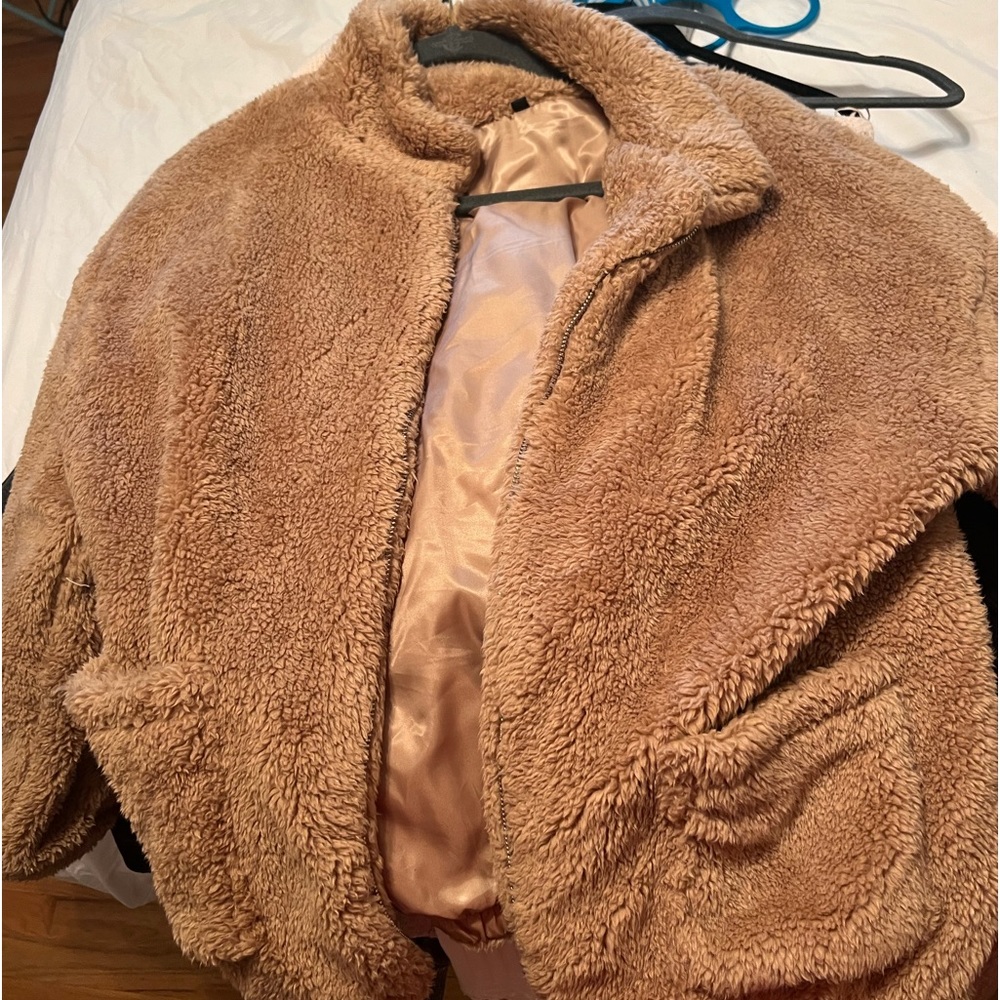 Brown Teddy jacket never worn